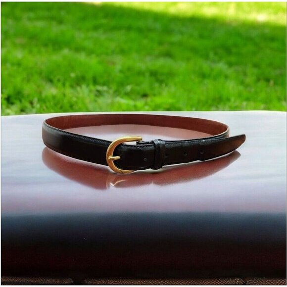 Coach Style # 3921 Shiny Black Leather Belt, Size 38''/ 95 cm - Picture 12 of 12